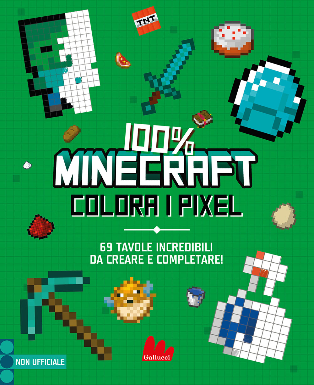 100% Minecraft. Colora con i pixel • Gallucci Editore